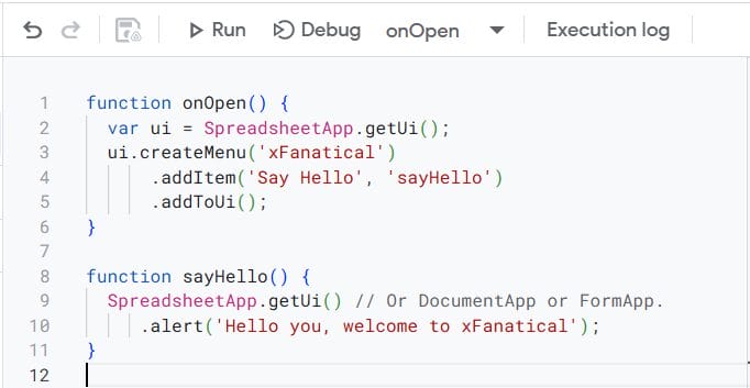 Apps script
