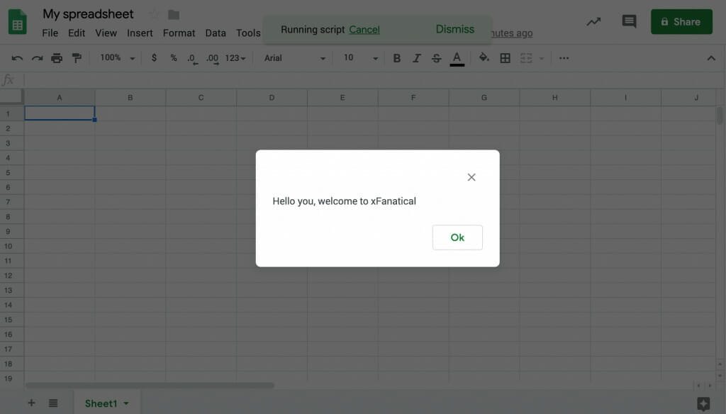 Execute the App Script