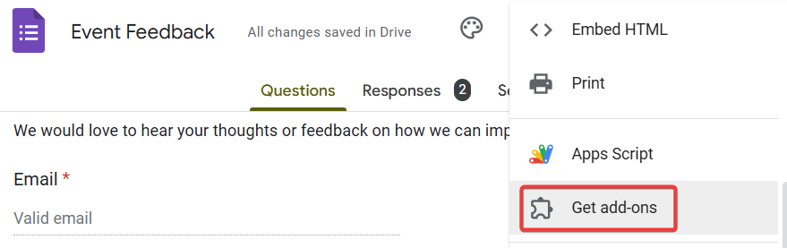 Google forms add-ons for spamming