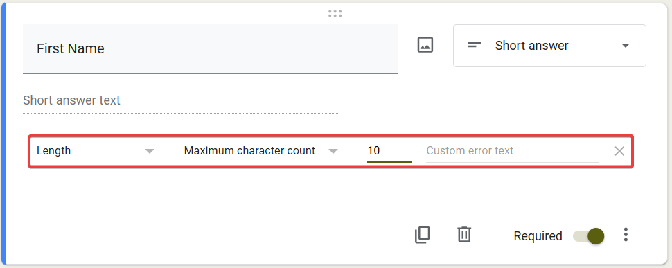 Google forms validations for spamming
