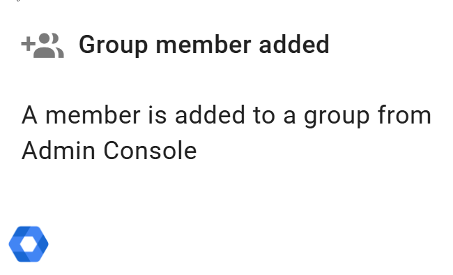 A member is added to a group from admin console
