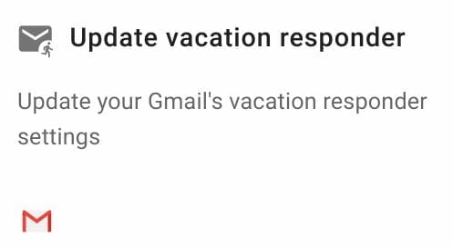 Update vacation responder action in Foresight
