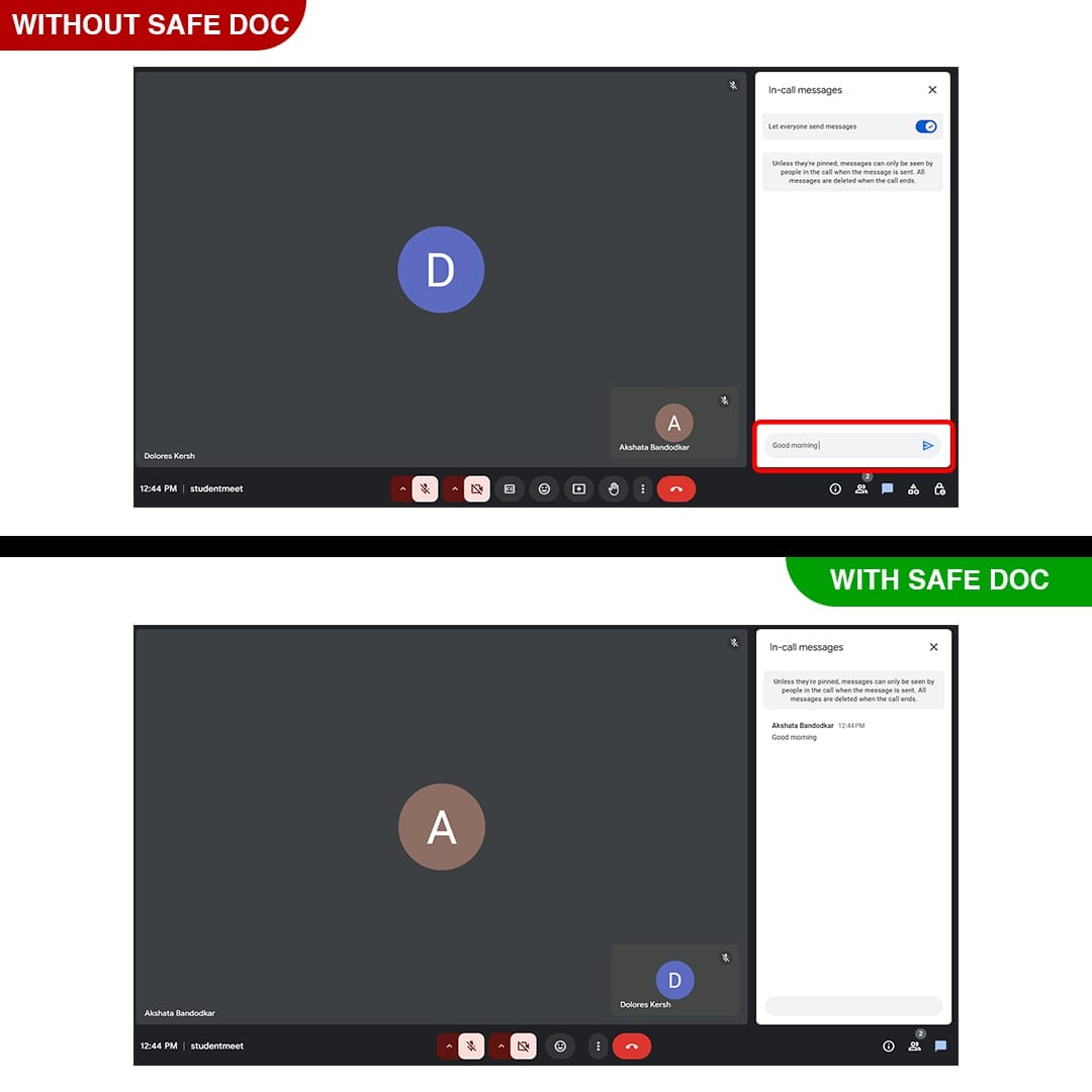 Disable Chat in Google Meet