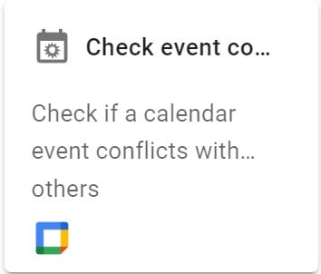 Check event conflict action.