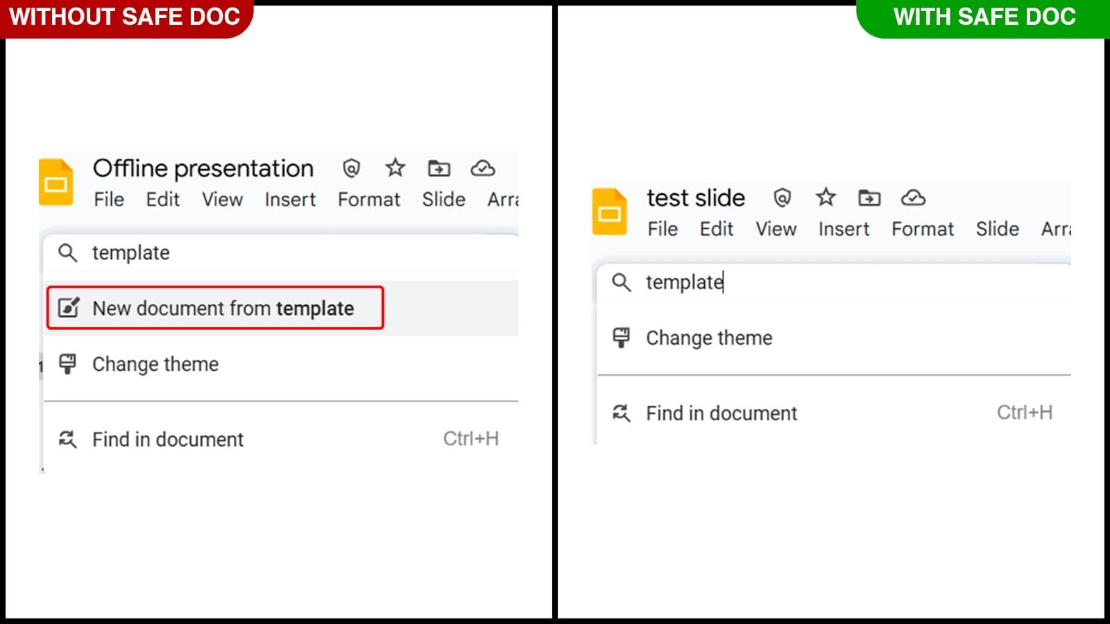 From a template feature in Google Slides 2