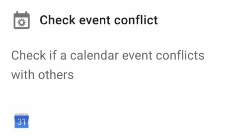 Check event conflict action in Foresight