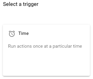 Select a Time trigger in Foresight