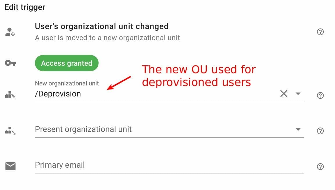 edit user's organizational unit changed trigger