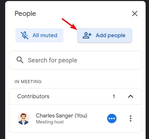add people in Google Meet