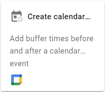 Create calendar buffer events action