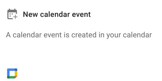 New calendar event trigger in Foresight
