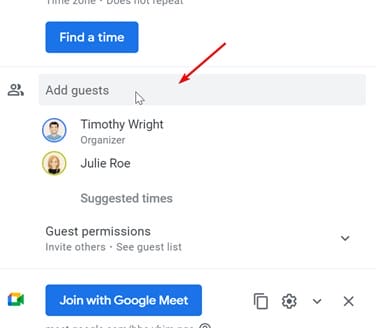 Adding Guests in Google Calendar Events could be tedious and stumble 