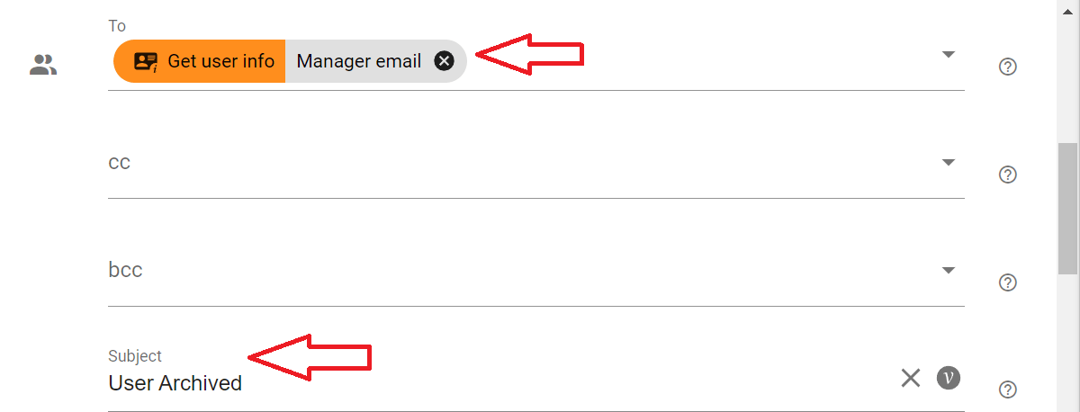 Add To field and add a subject line