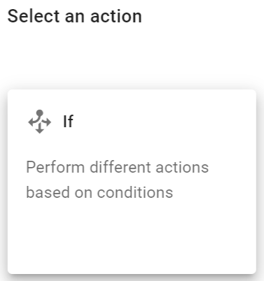 Select IF action