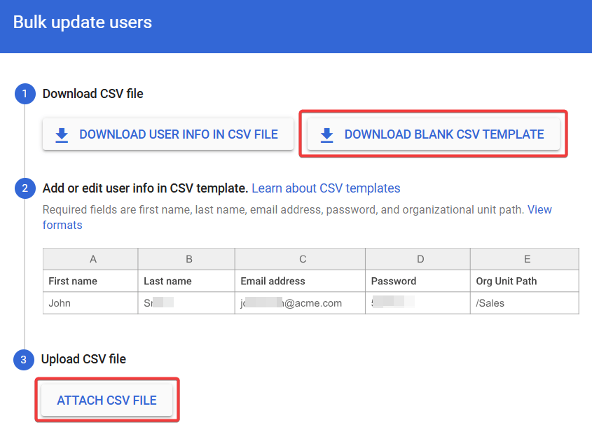 Download and attach CSV file.