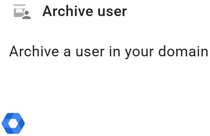 Select the archive user action in the rule
