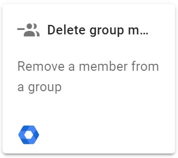 Select Delete Group Members action