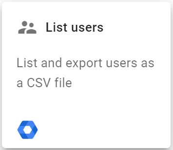 Select List Users action