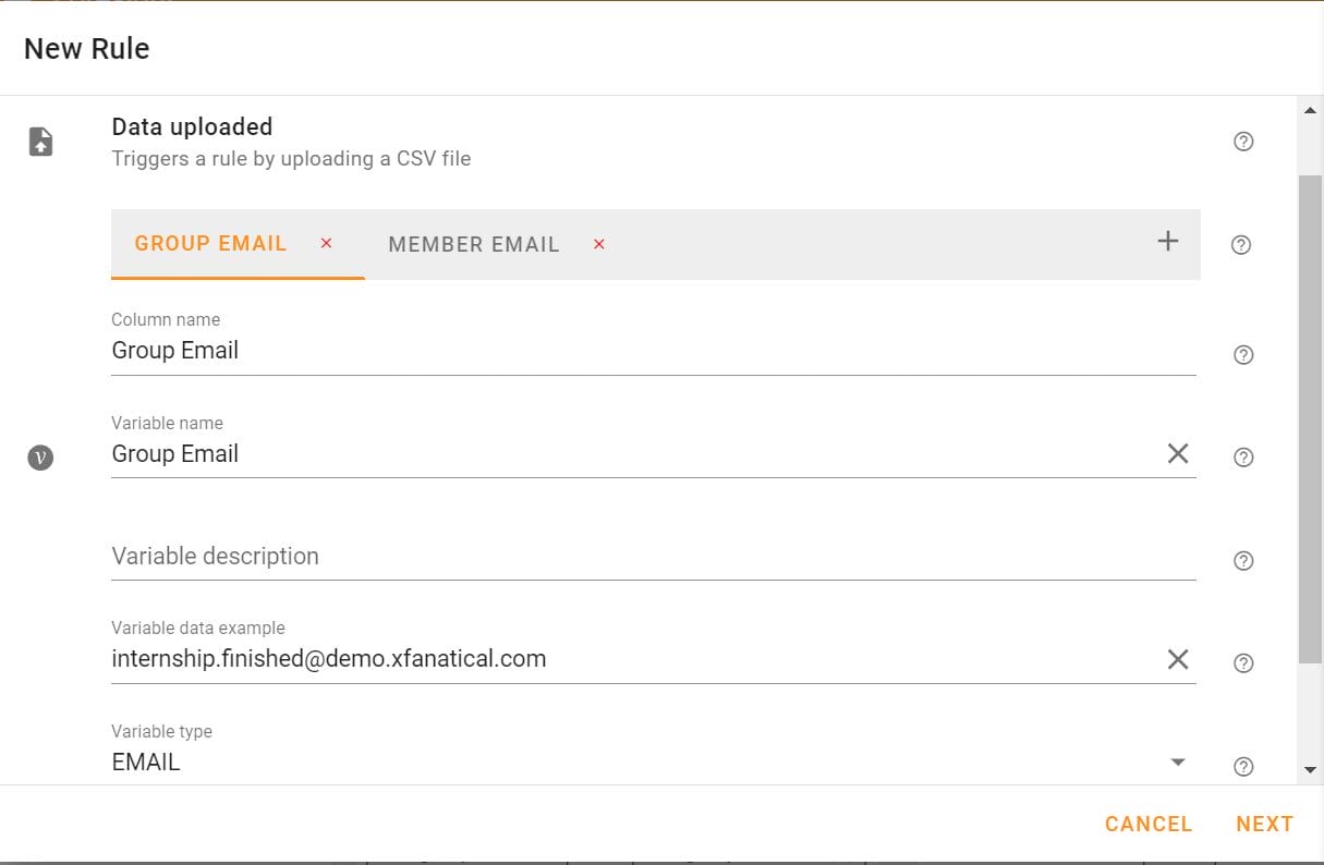 CSV file parsed