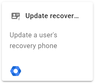 Click Add next action. Then select Update recovery phone