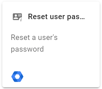 Select Reset user password action