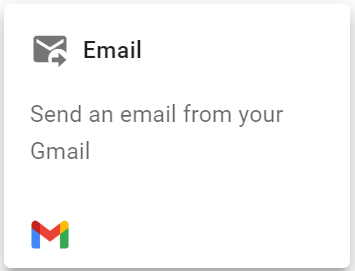 Select the Email action
