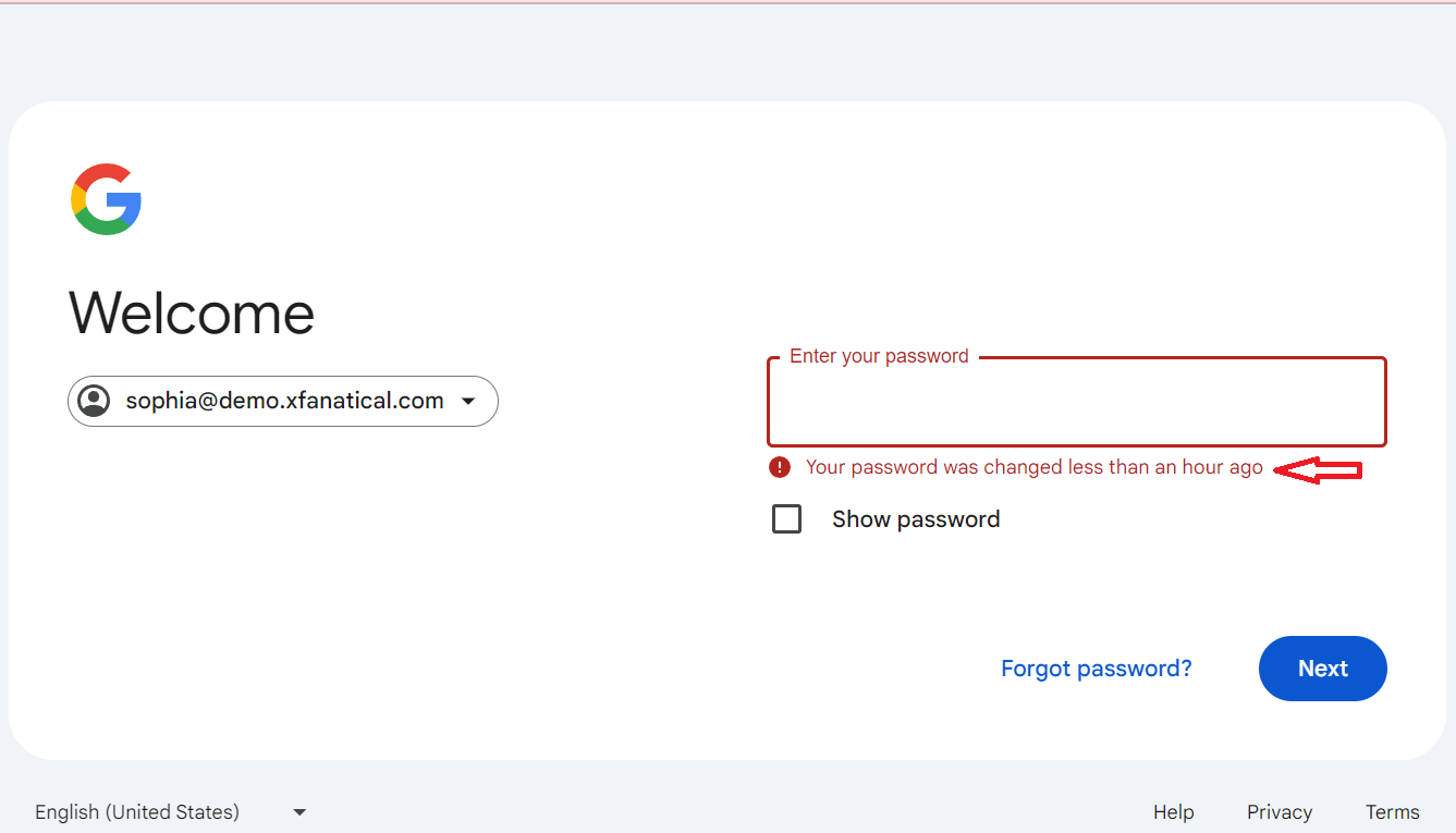 you've received the new password via email