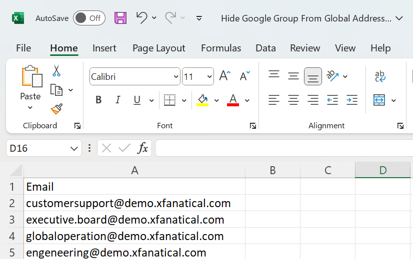 Ensure you have a CSV file ready that contains a column labeled Email