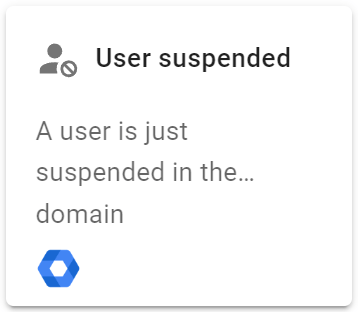 Select the User Suspended trigger