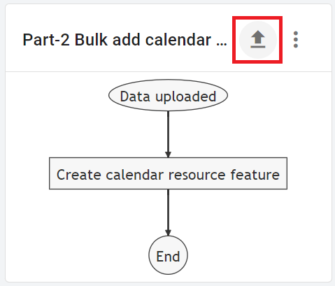 The rule is now created, click the upload icon to upload the CSV file again