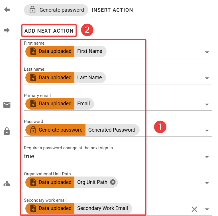 xFanatical configure create user action