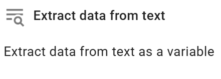 Select extract data from text action for auto delete users suspended for 6 months rule.