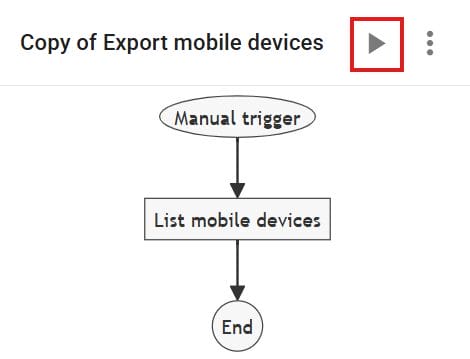 Copy of Export mobile devices, Click on the Play button