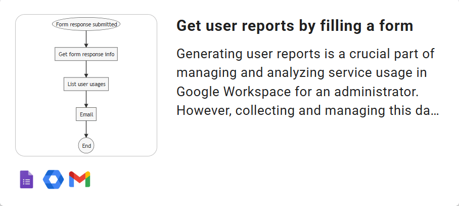The Automated generating user reports template card in xFanatical Foresight