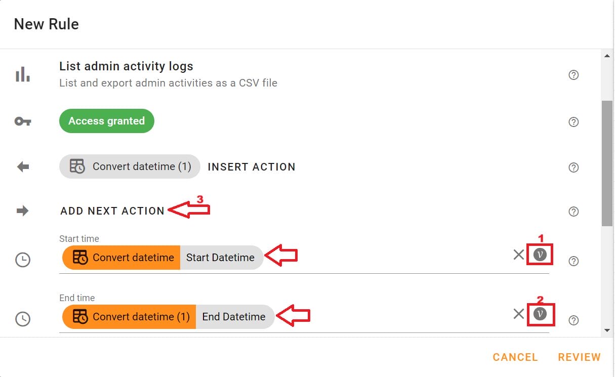 tart Datetime and End Datetime variable