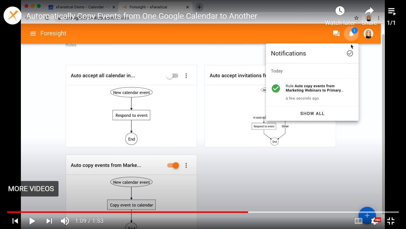 Automatically Copy Events from One Google Calendar to Another