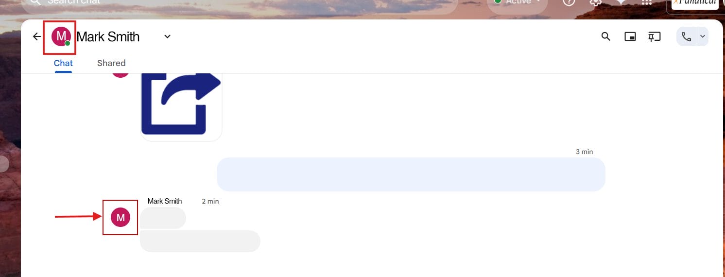 Blocked on Google chat