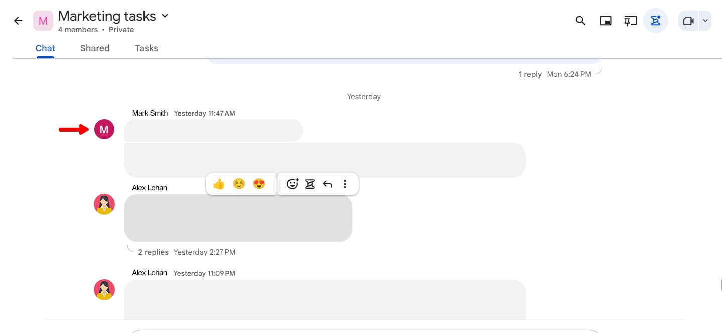 In group chats, if someone has blocked you, you may no longer see their messages or status updates.