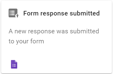 Select the Form response submitted trigger