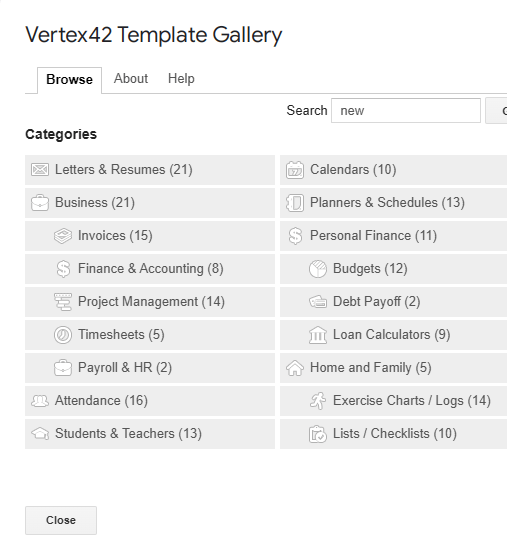 Find free Google Sheets templates from here