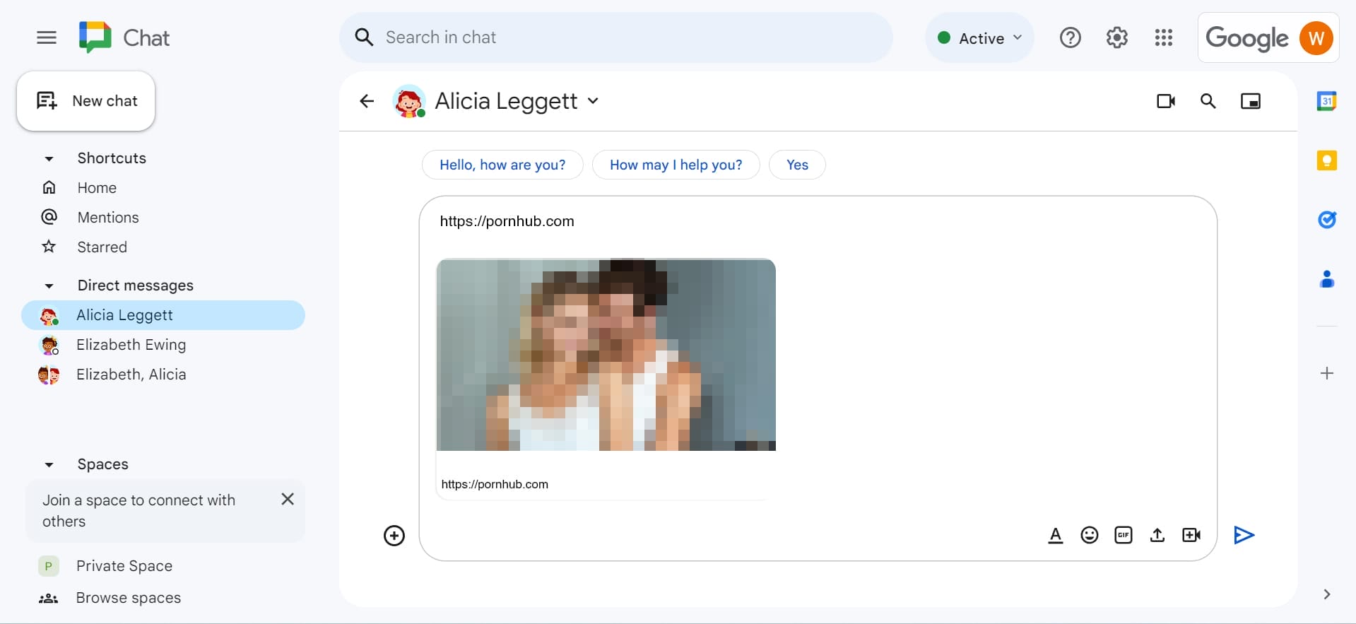 Link Preview in Google Chat