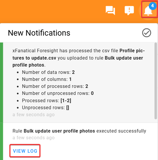  A notification will be triggered and sent upon the execution of the rule, informing users of the action taken.