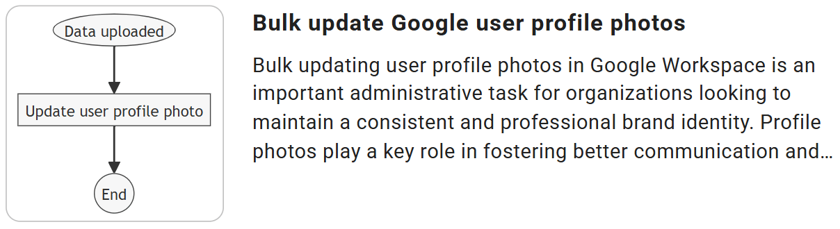 In the Templates > search for Bulk update Google user profile photos template in xFanatical Foresight.