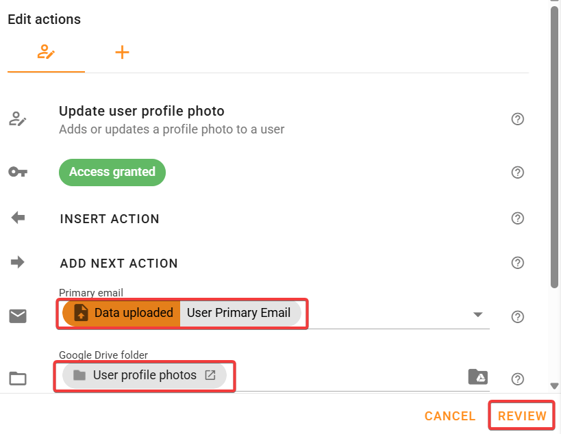 Configure the update user profile photo action for the bulk update user profile photo rule.
Akshata Bandodkar
Akshata Bandodkar
3:34 PM Apr 23
@s.pillala@xfanatical.com, kindly note on the thumbnail link. 

https://drive.google.com/file/d/1dCgfPypdKWTM7hKkUAfWJu78F8P5Mv0S/view?usp=sharing

Thank you.


Turn on screen reader supportTo enable screen reader support, press Ctrl+Alt+Z To learn about keyboard shortcuts, press Ctrl+slashBanner hidden 
