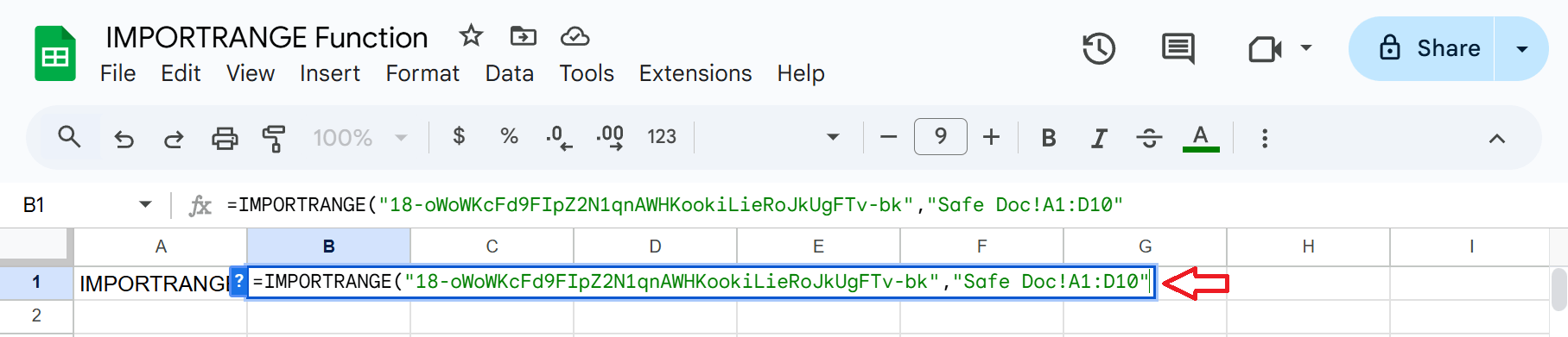 Place the URL or key in quotation marks within the formula