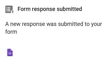 Form Response submitted