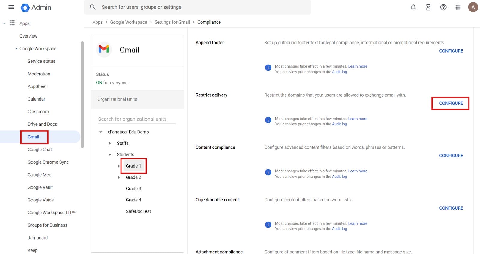 Set Up Content Compliance Rules in Google Admin Console