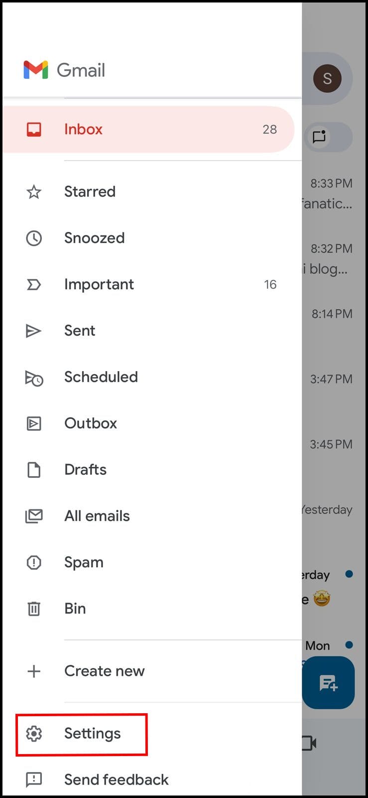 Gmail Interface- Turn Off Gemni in Google Workspace