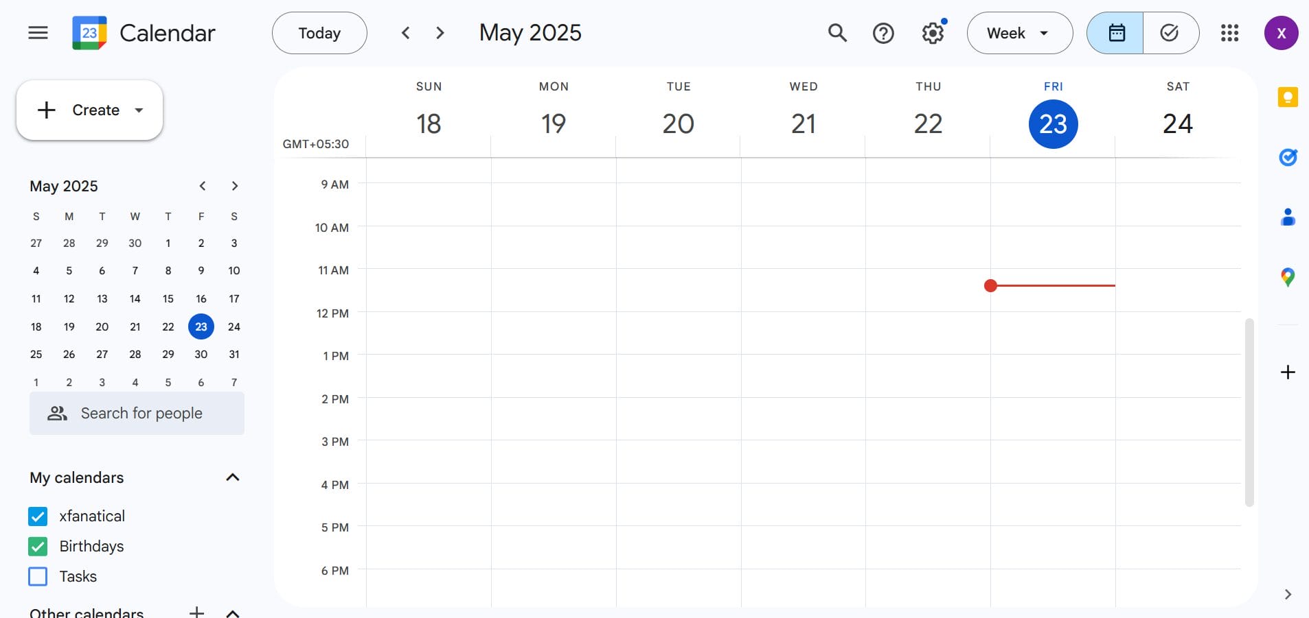 Google Calendar Interface