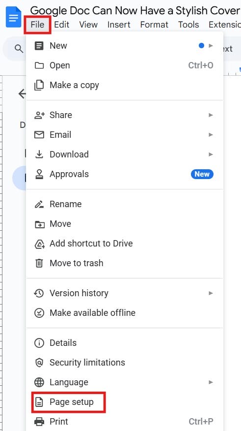 Pageless setting 1